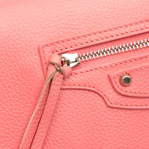 Pre-Loved Balenciaga Grained Calfskin Motocross Classic Wallet on Chain - Picture 7 of 11